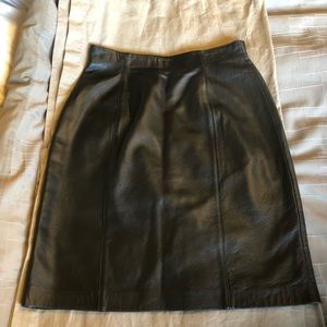 Dana Brooke Genuine Leather Skirt